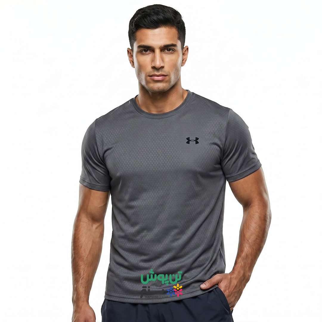 تی‌ شرت ورزشی آستین کوتاه مردانه آندر آرمور UNDER ARMOUR – خاکستری